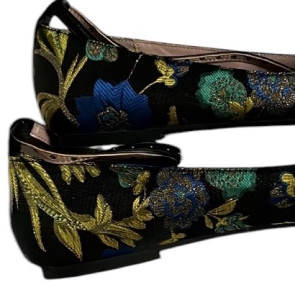 Circus by Sam Edelman size 10 rare black print damask flats rhinestone details - Picture 6 of 16